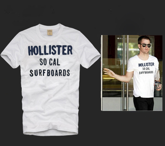 Hollister Hombres De Cuello Redondo Con Gente Fotos Corto Remera HCO4000